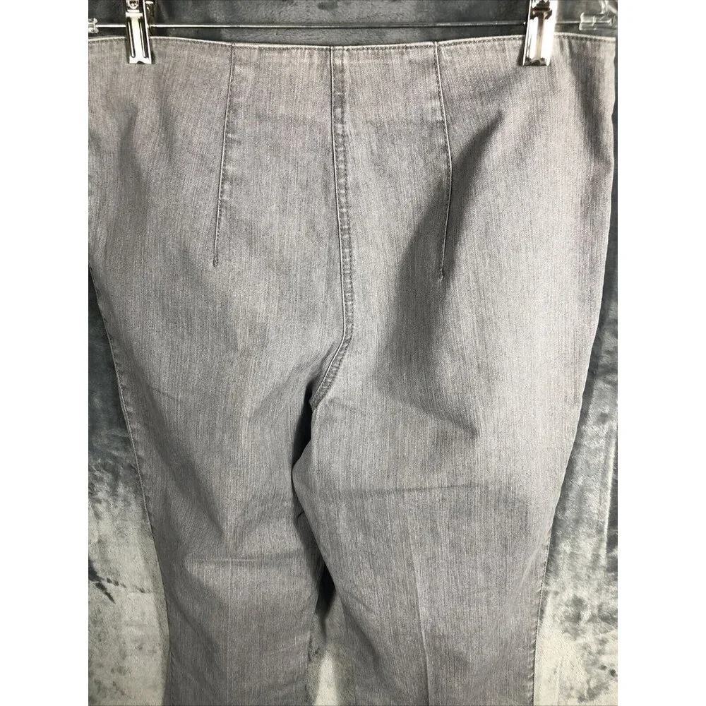 Jacky Vanilia Becky Woman's Gray Denim Trouser Pants Size 14 With Zip - Picture 14 of 16
